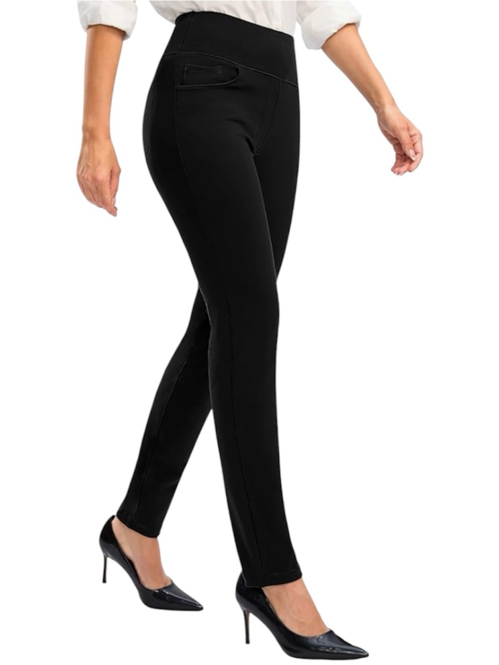 Dana Buchman Black Pull-On Pants Women’s Size Large Stretch Career Dress Pants